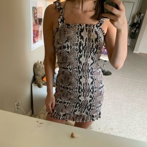 Fitted snakeskin dress